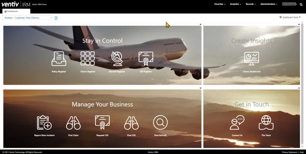 Interface Ventiv IRM: fonctionnalités, prix, alternatives