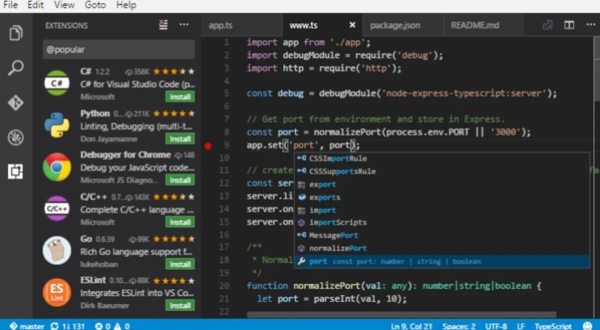 Microsoft Visual Studio Code est un éditeur de code très réputé en entreprise car il dispose de nombreuses fonctionnalités et intégrations tierces Microsoft Visual Studio Code est un éditeur de code très réputé en entreprise car il dispose de nombreuses fonctionnalités et intégrations tierces