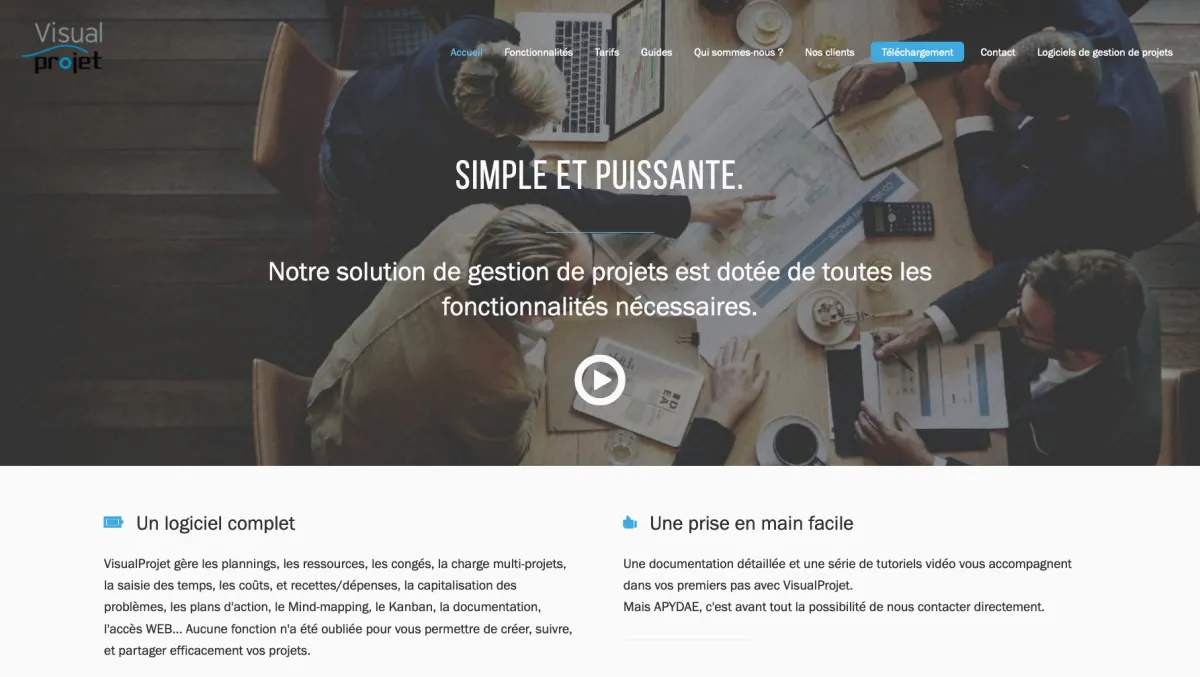 Interface VisualProjet : fonctionnalités, prix, alternatives