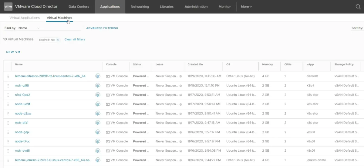Interface VMware Cloud Director: fonctionnalités, prix, alternatives