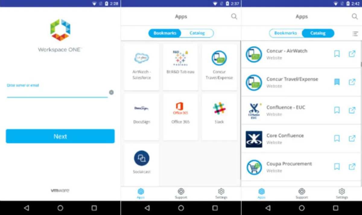 Interface VMware Workspace ONE: fonctionnalités, prix, alternatives
