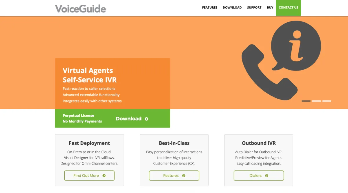 Interface VoiceGuide IVR : fonctionnalités, prix, alternatives
