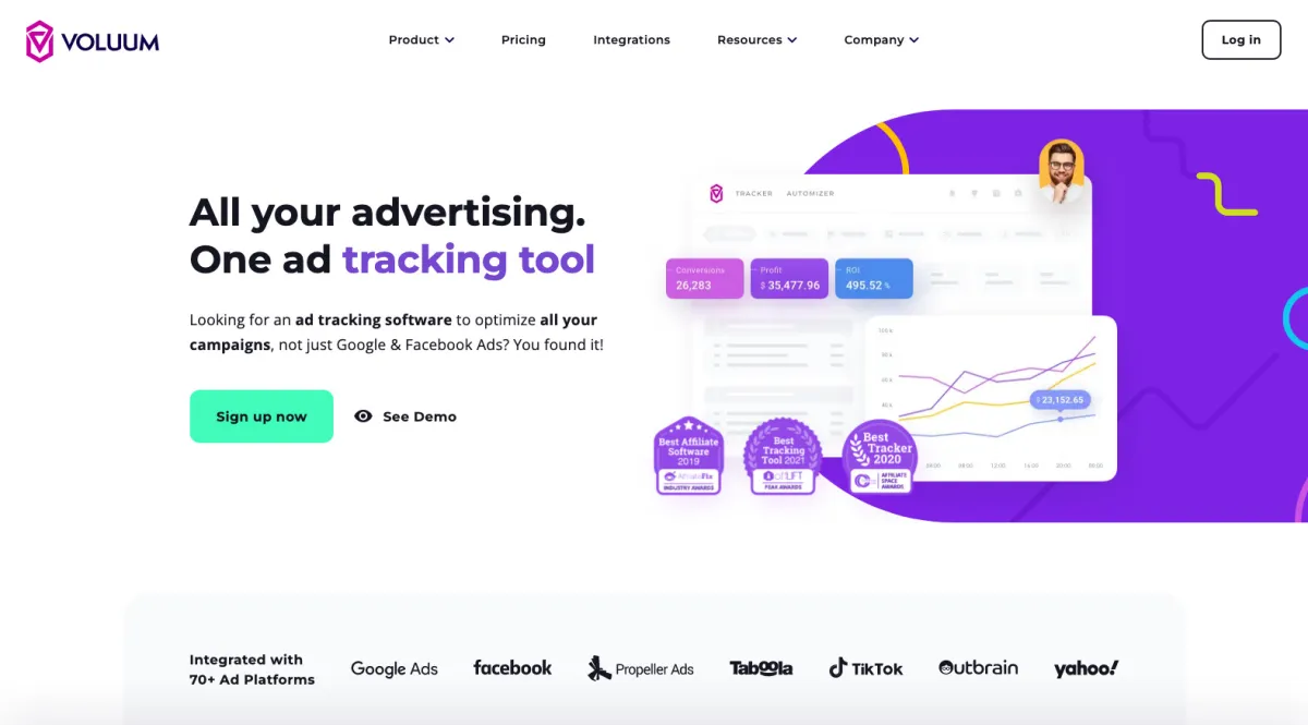 Interface Voluum : fonctionnalités, prix, alternatives Interface Voluum : fonctionnalités, prix, alternatives