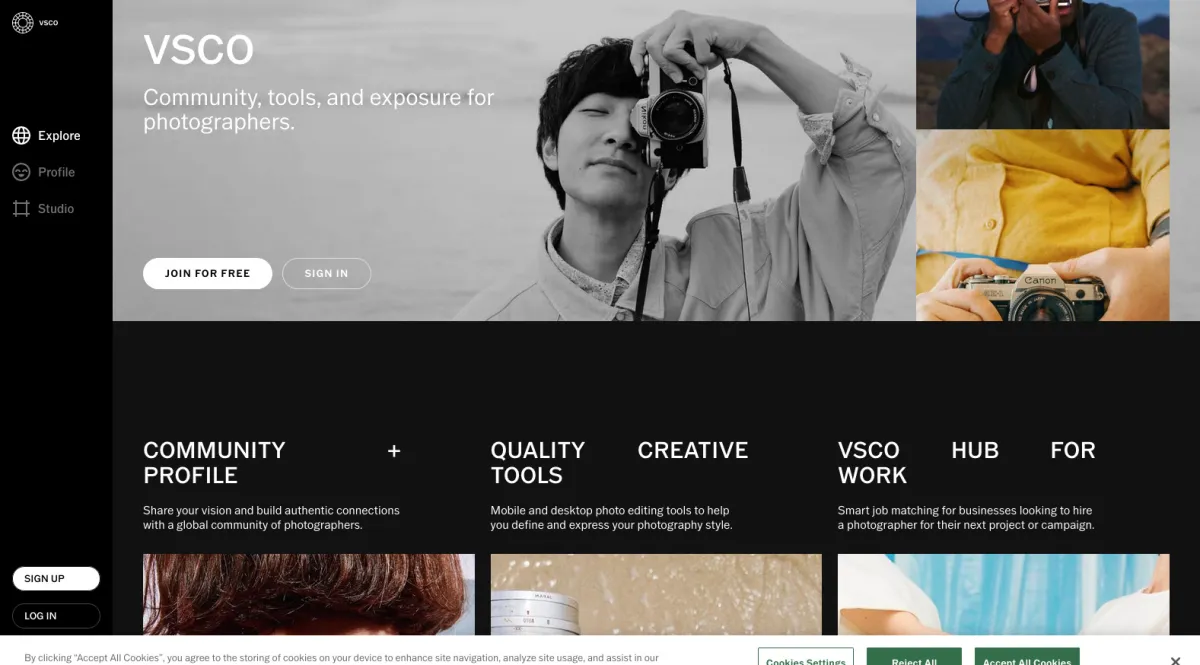 Interface VSCO : image, ergonomie, alternatives