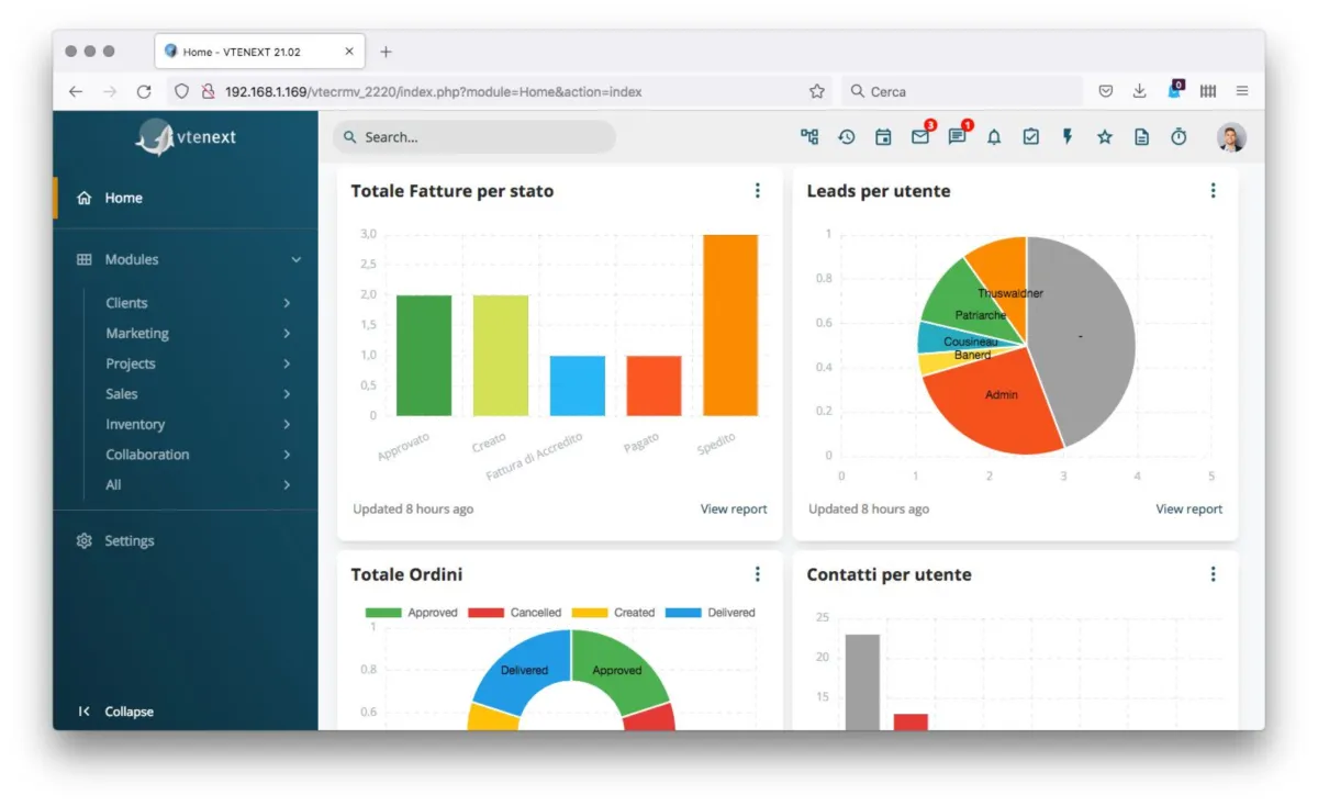 Interface vtenext: image, ergonomie, alternatives Interface vtenext: image, ergonomie, alternatives