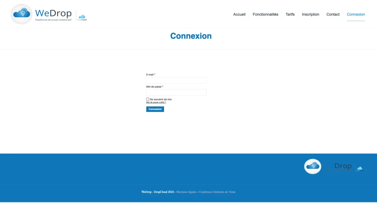 Interface Wedrop : image, ergonomie, alternatives