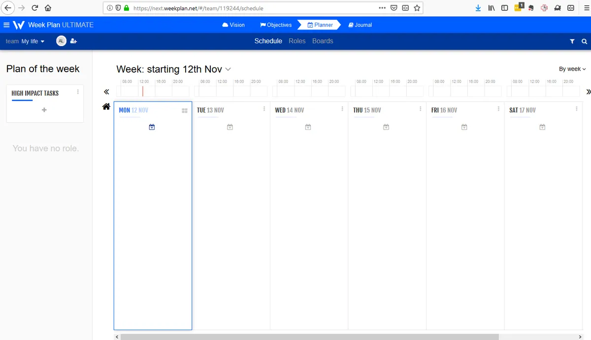 Interface Week Plan: fonctionnalités, prix, alternatives