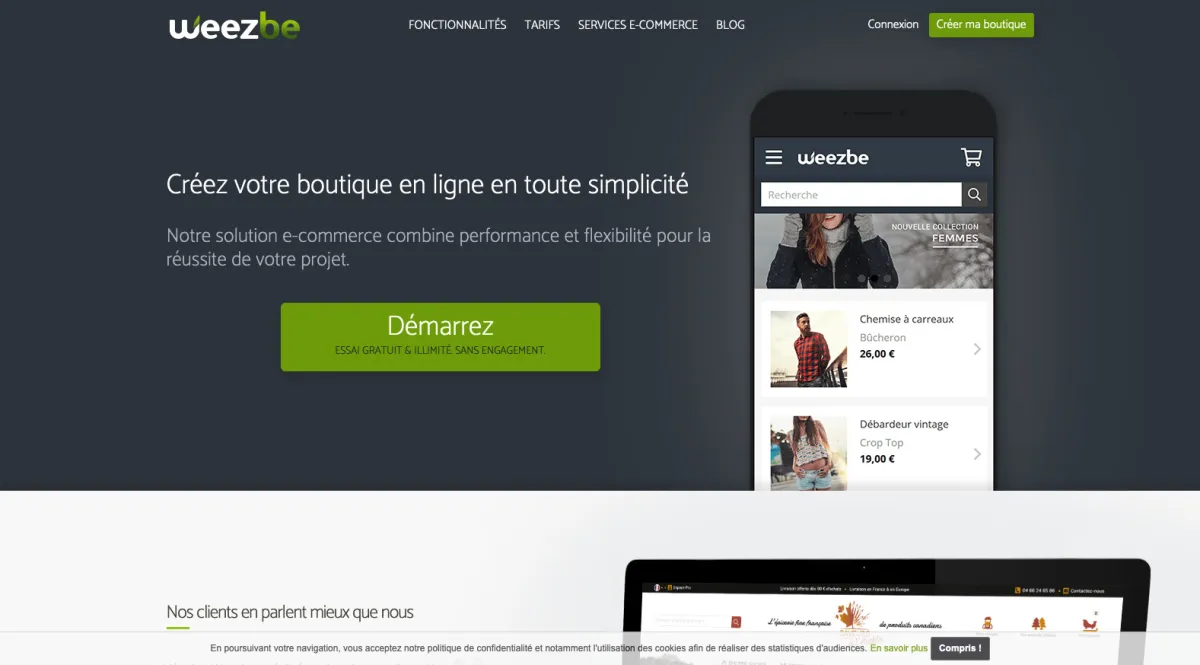 Interface Weezbe : image, ergonomie, alternatives