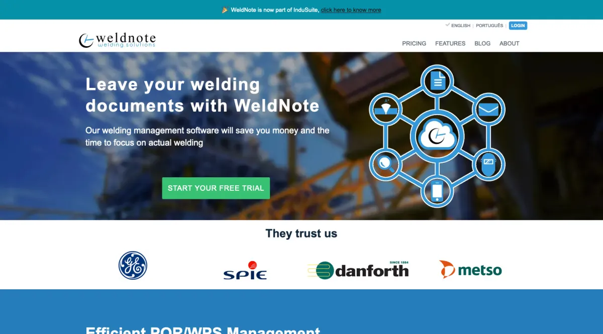 Interface Weldnote : fonctionnalités, prix, alternatives Interface Weldnote : fonctionnalités, prix, alternatives