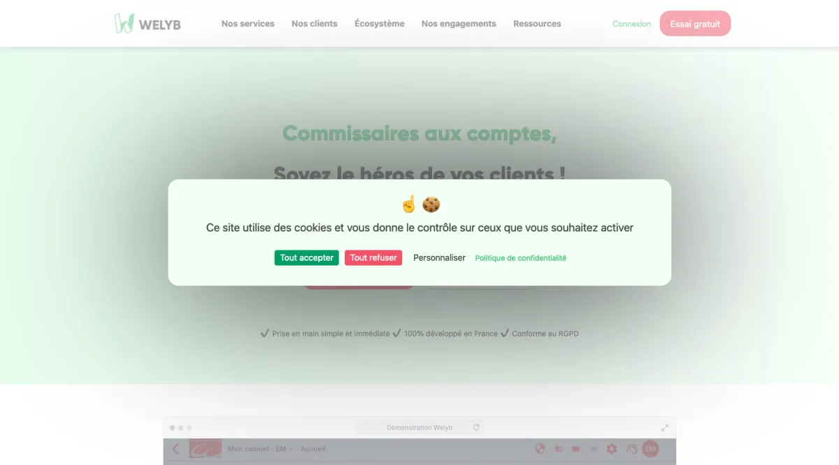 Interface Welyb : image, ergonomie, alternatives