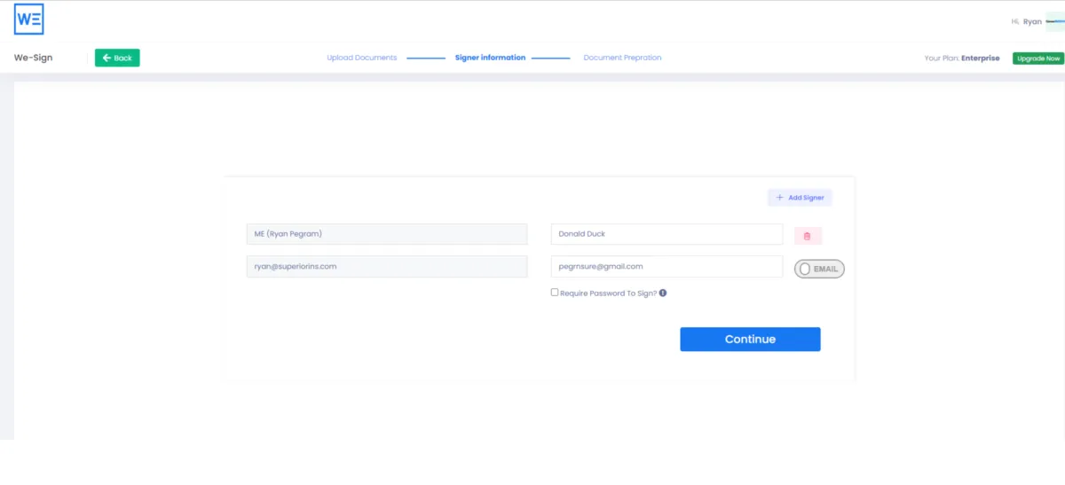 Interface WeSignature: image, ergonomie, alternatives Interface WeSignature: image, ergonomie, alternatives