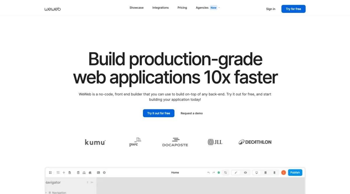 Interface WeWeb : image, ergonomie, alternatives Interface WeWeb : image, ergonomie, alternatives