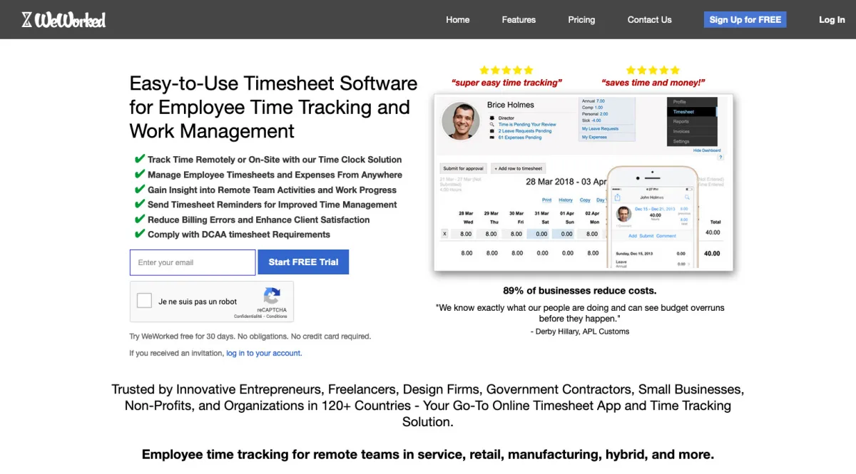 Interface Weworked : fonctionnalités, prix, alternatives