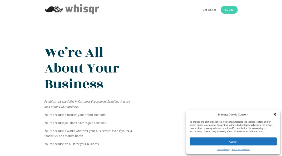 Interface Whisqr Loyalty : image, ergonomie, alternatives