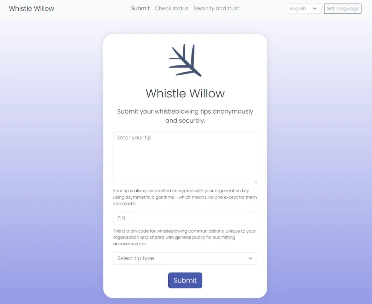 Whistle Willow: avis sur le logiciel de whistleblowing (lancement d'alerte): fonctionnalités, avantages, inconvénients et tarifs Whistle Willow: avis sur le logiciel de whistleblowing (lancement d'alerte): fonctionnalités, avantages, inconvénients et tarifs