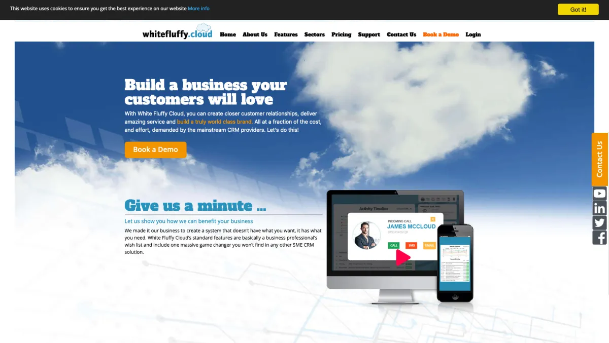 Interface White Fluffy Cloud : image, ergonomie, alternatives