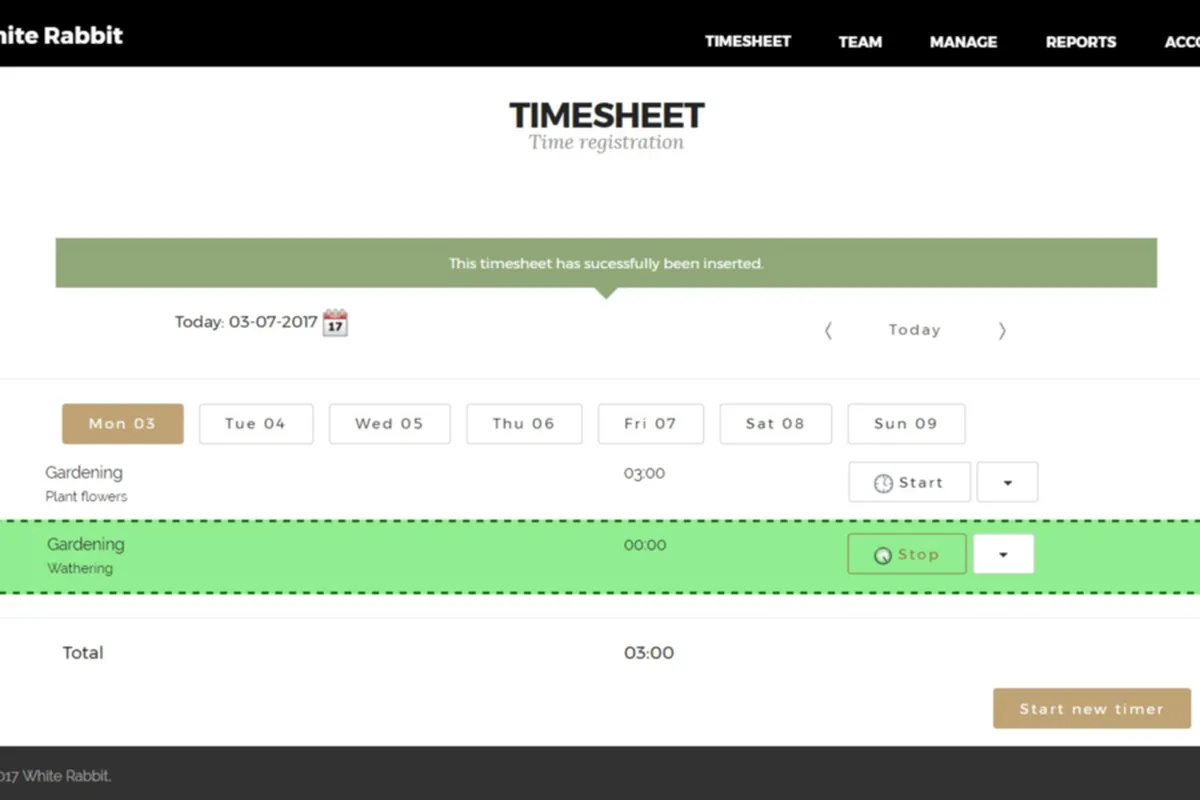 Notre avis sur Whiterabbit : un logiciel de gestion des temps et activités (GTA: time tracking / pointage / badgeuse) à découvrir
