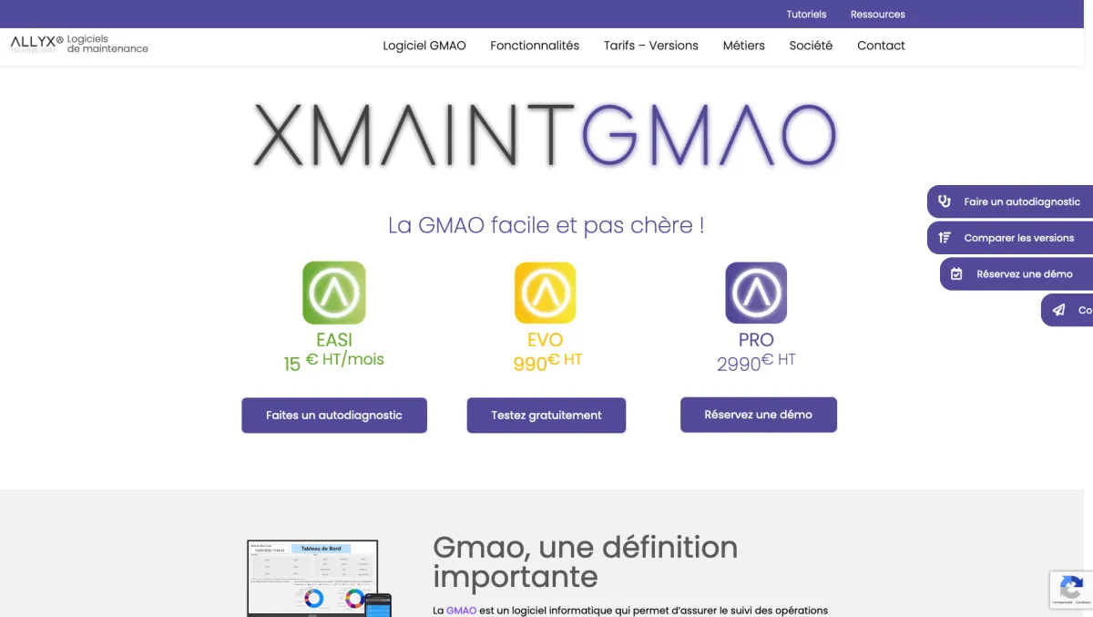 Interface Xmaint : image, ergonomie, alternatives Interface Xmaint : image, ergonomie, alternatives