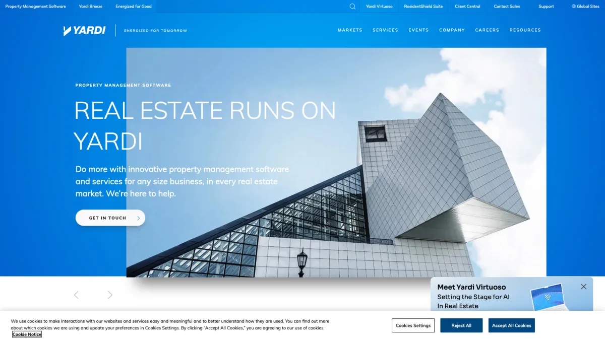 Interface Yardi Investment Manager : fonctionnalités, prix, alternatives